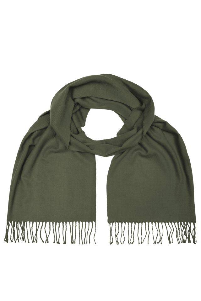Elegant Scarf Eleganter Webschal braun/grün/oliv, Gr. one size