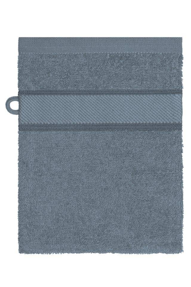 Flannel Waschhandschuh im modischen Design grau, Gr. one size