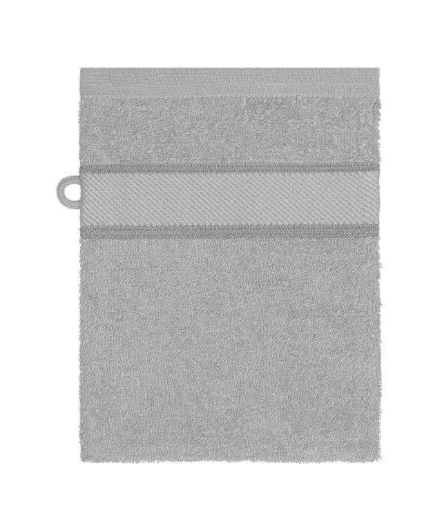 Flannel Waschhandschuh im modischen Design grau, Gr. one size