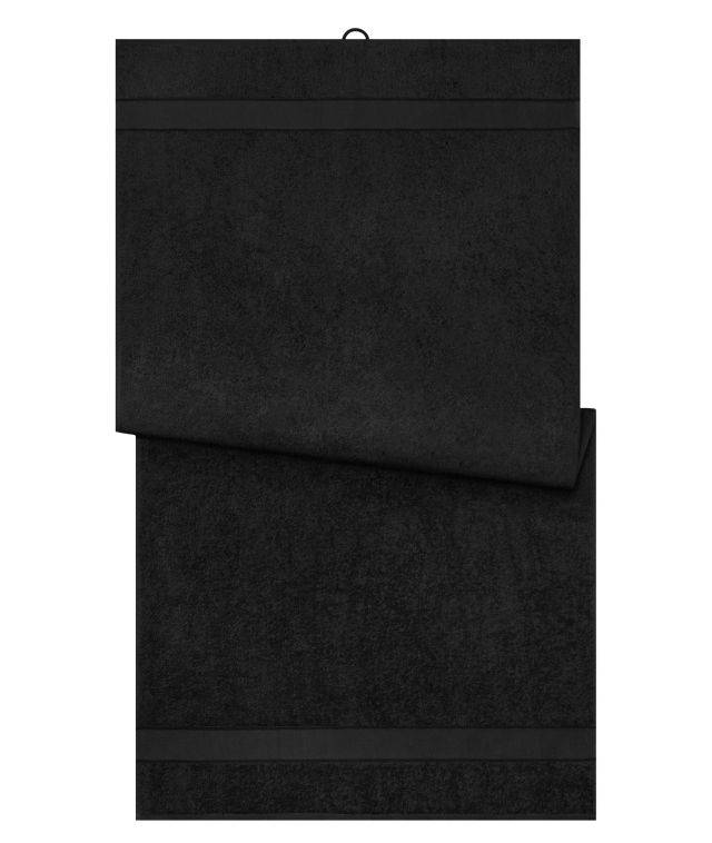 Bath Towel Badetuch im modischen Design schwarz, Gr. one size