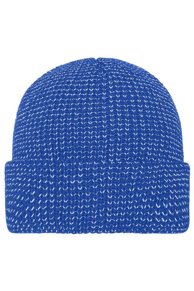 Reflective Winter Beanie Wärmende Strickmütze mit reflektierenden Akzenten (ohne Schutzfunktion/ keine PSA) blau, Gr. on