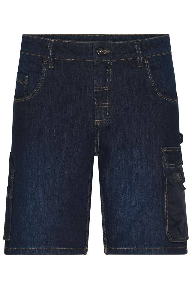 Workwear Stretch-Bermuda-Jeans Kurze Jeans-Hose mit vielen Details blau, Gr. 44