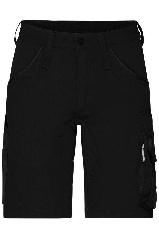 Workwear Stretch-Bermuda Slim Line Spezialisierte kurze Arbeitshose in schmaler Schnittführung mit elastischen Einsätzen