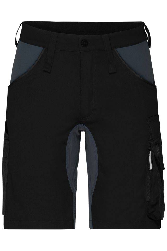 Workwear Stretch-Bermuda Slim Line Spezialisierte kurze Arbeitshose in schmaler Schnittführung mit elastischen Einsätzen