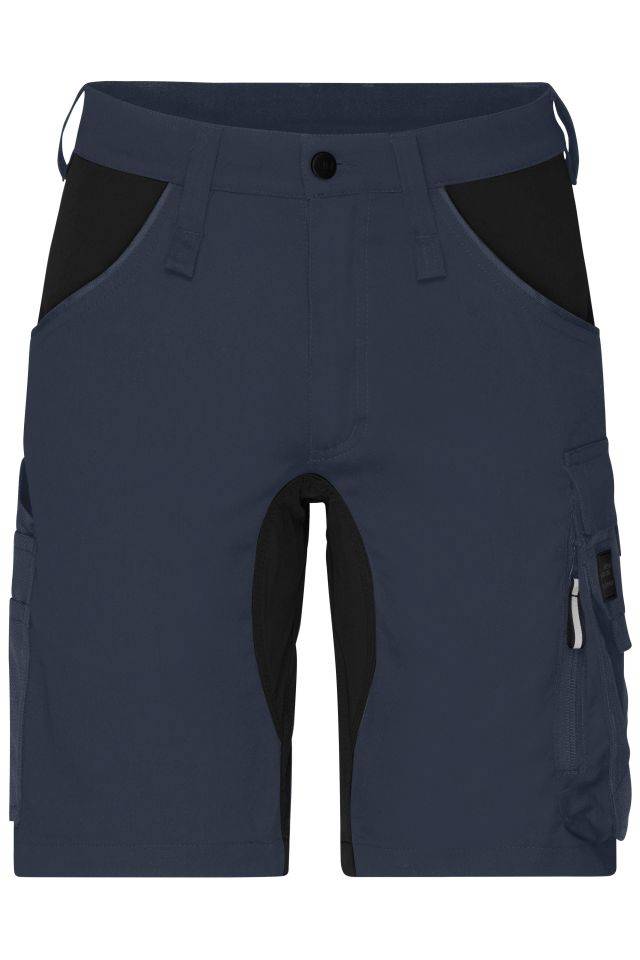 Workwear Stretch-Bermuda Slim Line Spezialisierte kurze Arbeitshose in schmaler Schnittführung mit elastischen Einsätzen