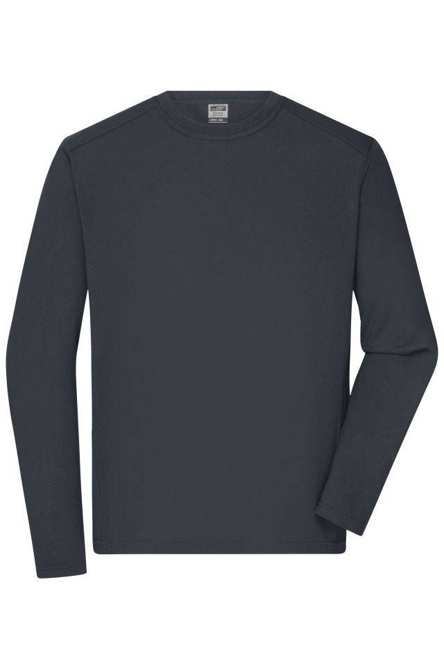 Men's Workwear-Longsleeve-T Strapazierfähiges und pflegeleichtes Langarm Shirt grau, Gr. 3XL