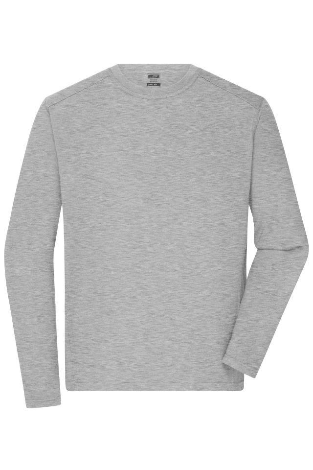 Men's Workwear-Longsleeve-T Strapazierfähiges und pflegeleichtes Langarm Shirt grau, Gr. S