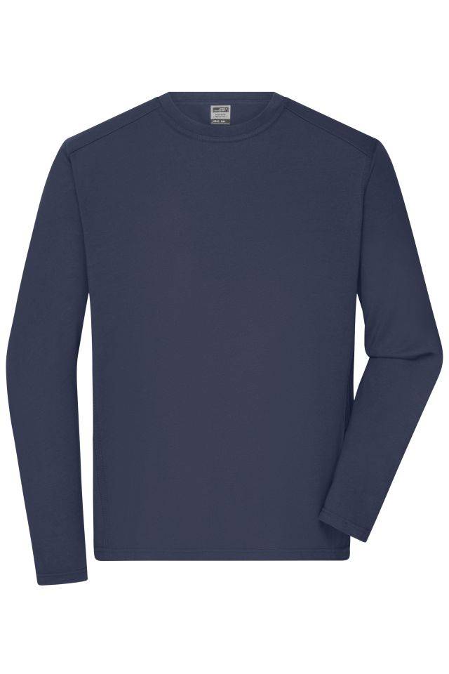 Men's Workwear-Longsleeve-T Strapazierfähiges und pflegeleichtes Langarm Shirt blau, Gr. XL