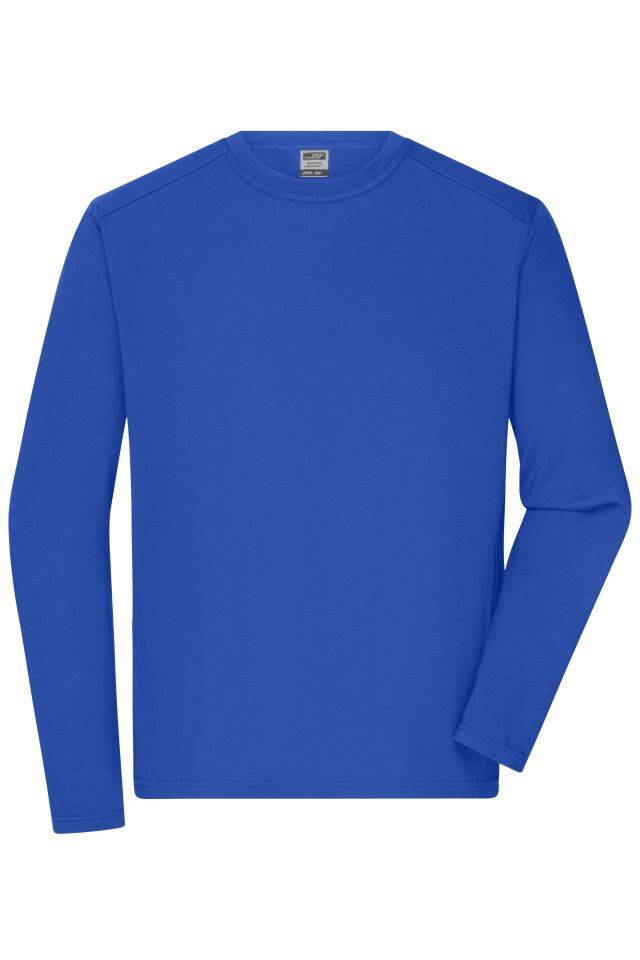 Men's Workwear-Longsleeve-T Strapazierfähiges und pflegeleichtes Langarm Shirt blau, Gr. 4XL