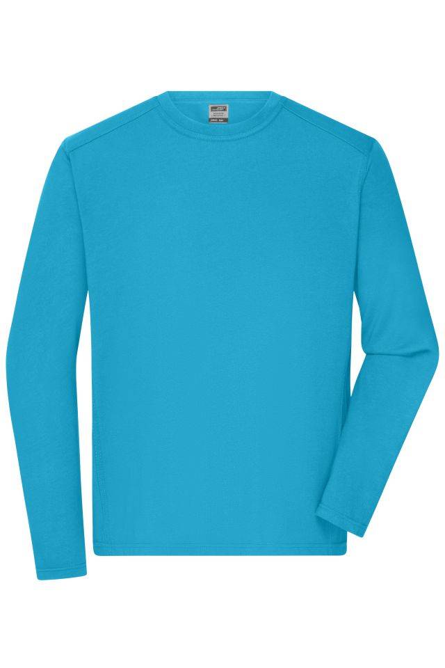 Men's Workwear-Longsleeve-T Strapazierfähiges und pflegeleichtes Langarm Shirt blau, Gr. L