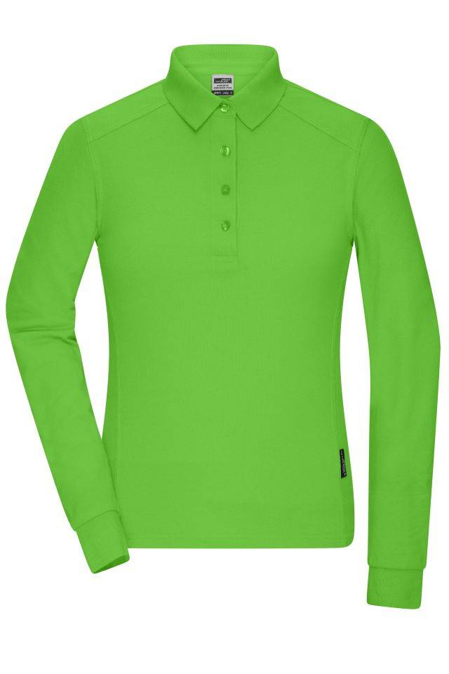Ladies' Workwear-Longsleeve Polo Strapazierfähiges und pflegeleichtes Langarm Polo grün, Gr. 3XL