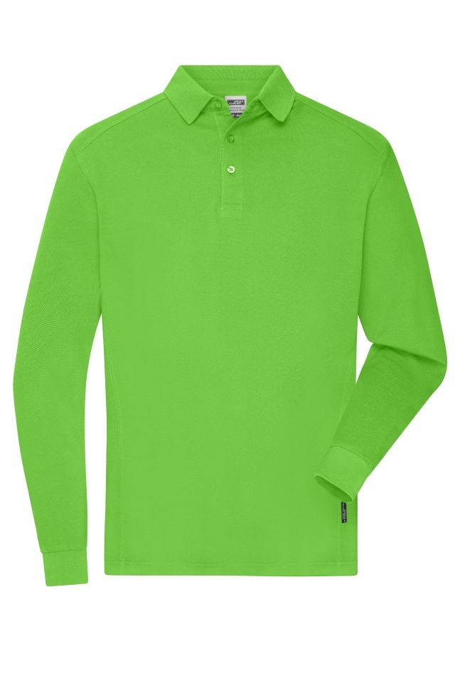 Men's Workwear-Longsleeve Polo Strapazierfähiges und pflegeleichtes Langarm Polo grün, Gr. 4XL