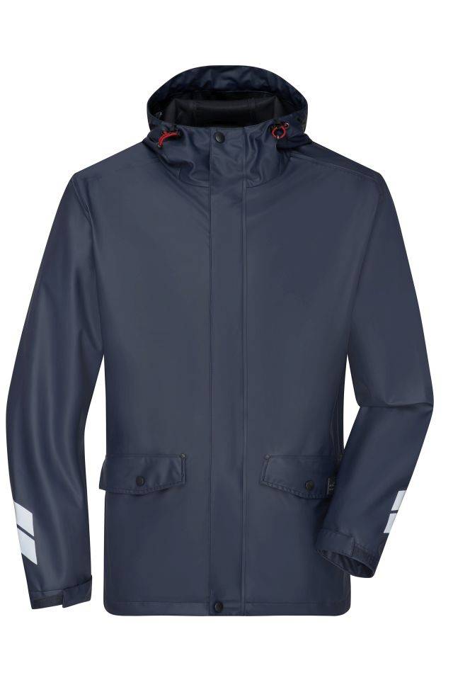 Worker Rain-Jacket Praktische Unisex Regenjacke zum Überziehen, vielseitig einsetzbar blau, Gr. S