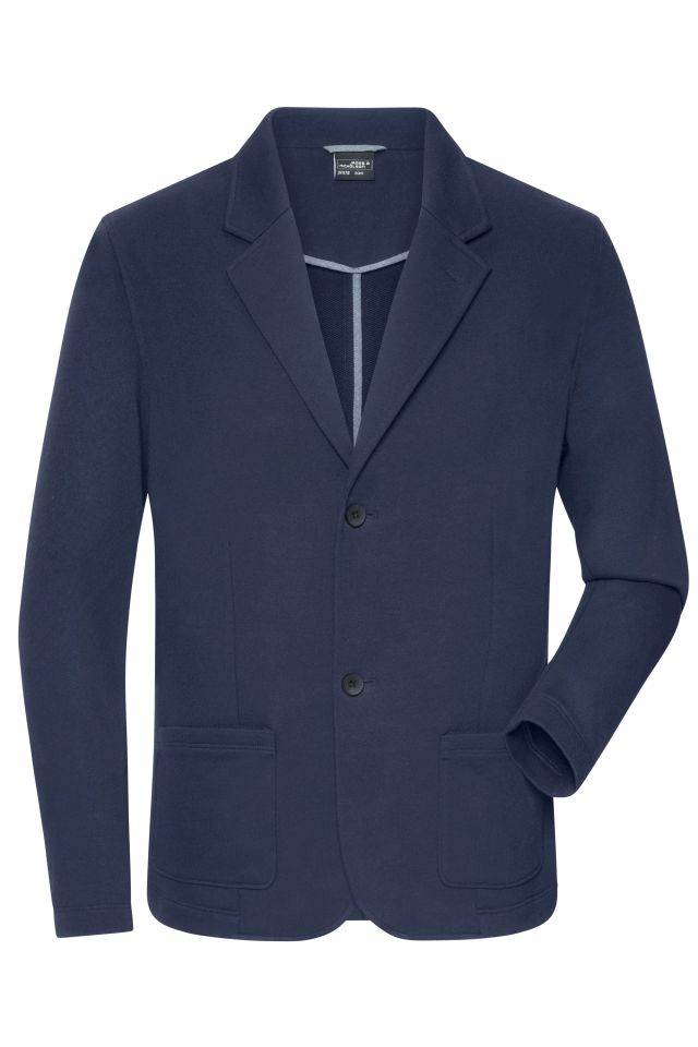 Men's Business Blazer Klassischer Sweatblazer in angenehmer French-Terry Qualität blau, Gr. XXL