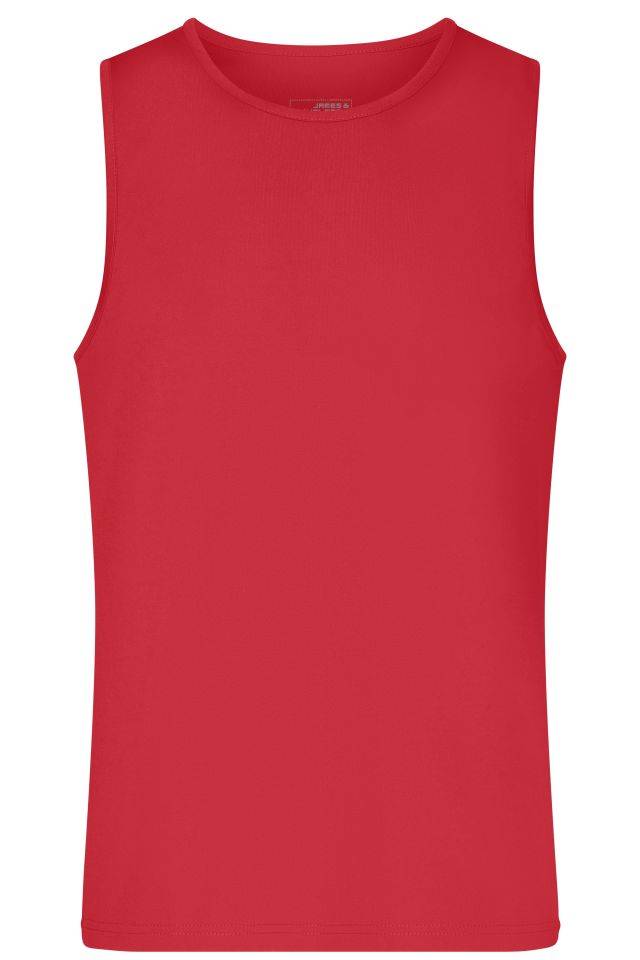 Men's Active Tanktop Funktions-Top für Freizeit und Sport rot, Gr. M