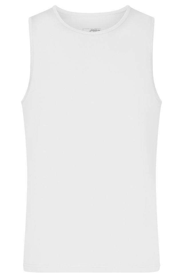 Men's Active Tanktop Funktions-Top für Freizeit und Sport weiß, Gr. L