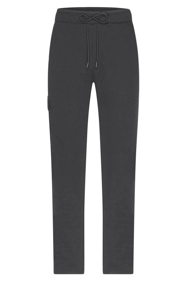Men's Lounge Pants Modische Sweat-Hose aus BIO-Baumwolle im Cargo-Style grau, Gr. 3XL