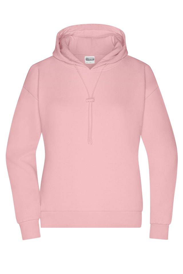 Ladies' Lounge Hoody Stylisches Kapuzensweat, leicht oversized pink, Gr. L