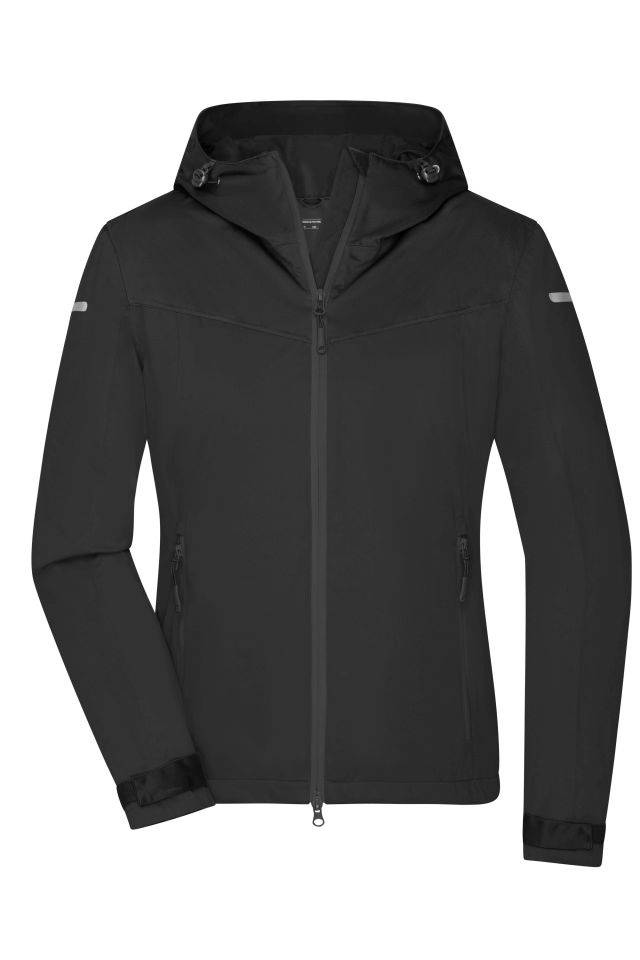 Ladies' Allweather Jacket Leichte, gefütterte Outdoor Softshell-Jacke für extreme Wetterbedingungen schwarz, Gr. XL