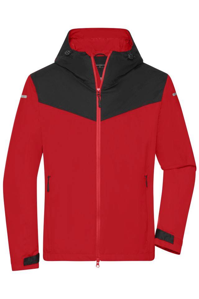 Men's Allweather Jacket Leichte, gefütterte Outdoor Softshell-Jacke für extreme Wetterbedingungen rot/schwarz, Gr. XL