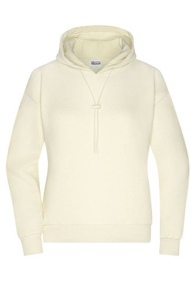 Ladies' Lounge Hoody Stylisches Kapuzensweat, leicht oversized gelb, Gr. XXL