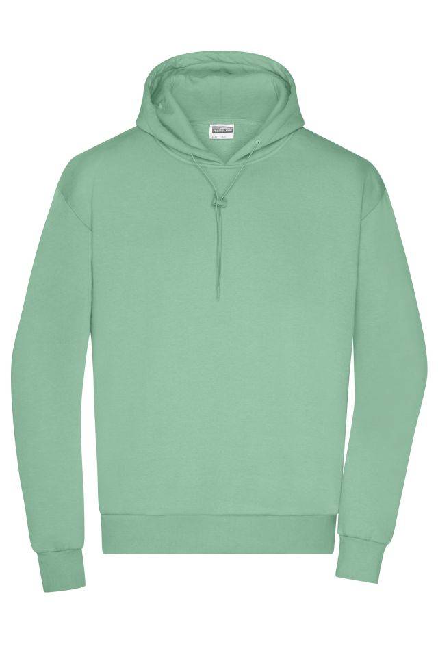 Men's Lounge Hoody Stylisches Kapuzensweat, leicht oversized grün, Gr. 3XL
