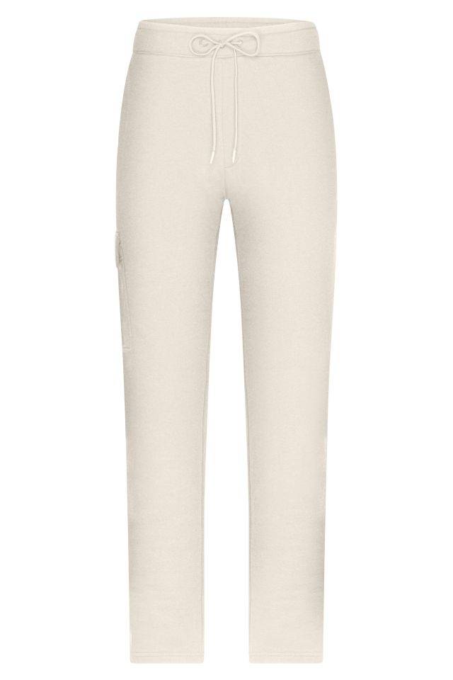 Men's Lounge Pants Modische Sweat-Hose aus BIO-Baumwolle im Cargo-Style gelb, Gr. S