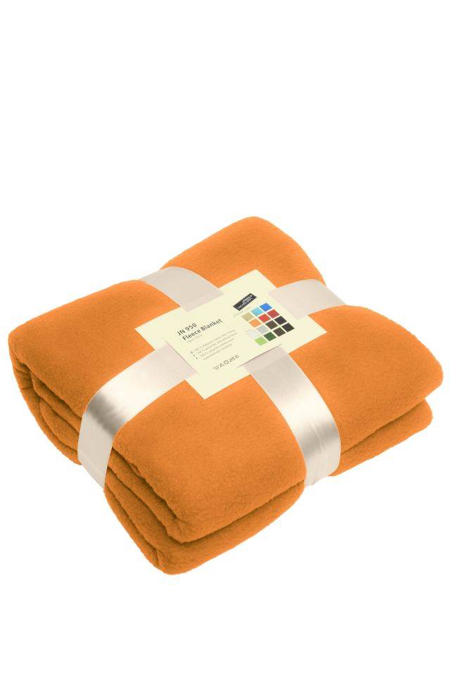 Fleece Blanket Vielseitig verwendbare Fleecedecke für Gastronomie und Freizeit orange, Gr. one size