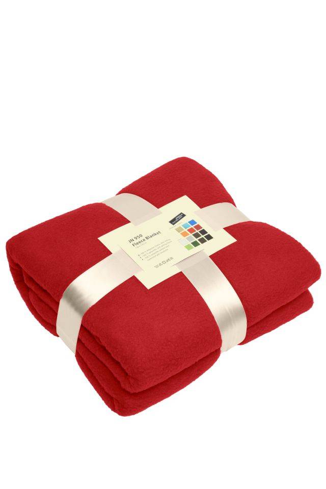 Fleece Blanket Vielseitig verwendbare Fleecedecke für Gastronomie und Freizeit rot, Gr. one size