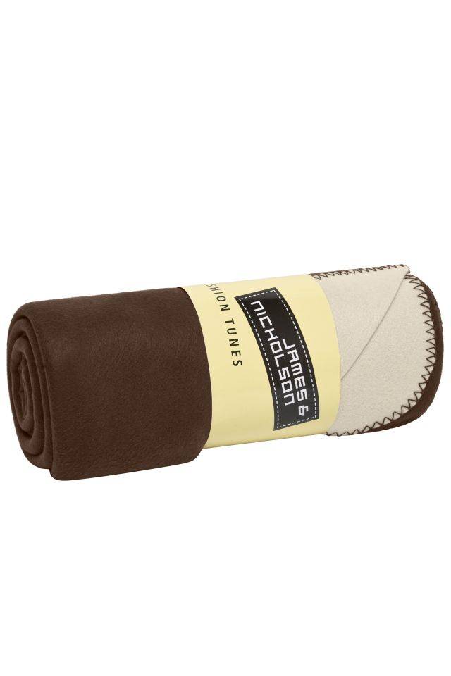 Bonded Fleece Blanket Hochwertige zweischichtige Fleecedecke für Büro, Gastronomie oder für zuhause braun, Gr. one size