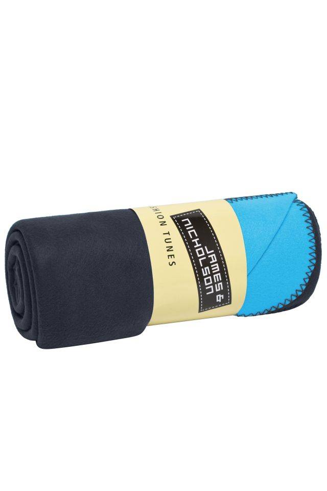 Bonded Fleece Blanket Hochwertige zweischichtige Fleecedecke für Büro, Gastronomie oder für zuhause blau, Gr. one size