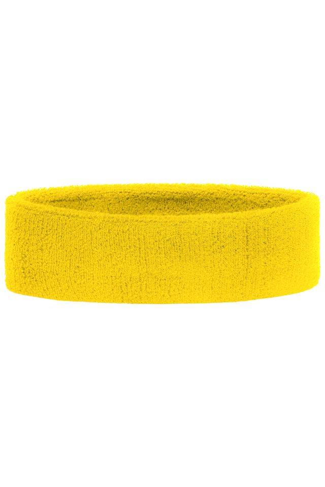 Terry Headband Frottee Stirnband für Sport und Freizeit gelb, Gr. one size