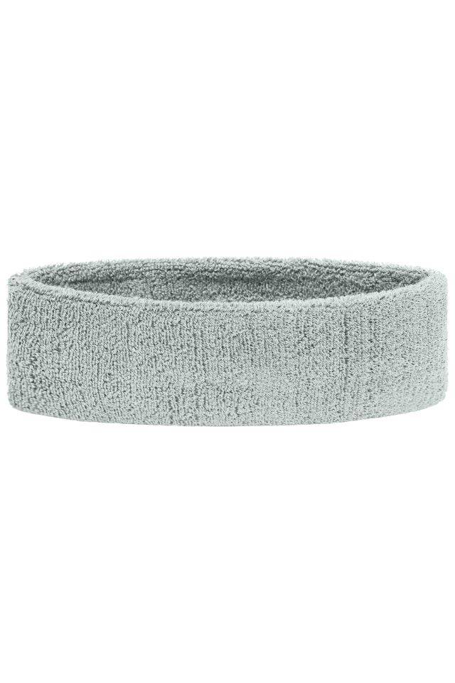 Terry Headband Frottee Stirnband für Sport und Freizeit grau, Gr. one size