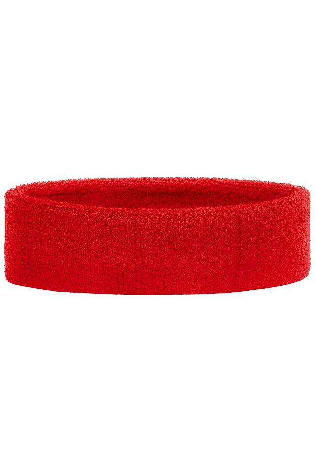 Terry Headband Frottee Stirnband für Sport und Freizeit rot, Gr. one size