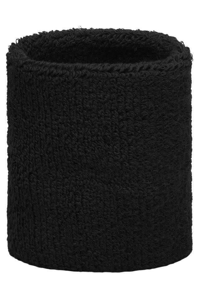 Terry Wristband Armschweißband aus weichem Frottee schwarz, Gr. one size
