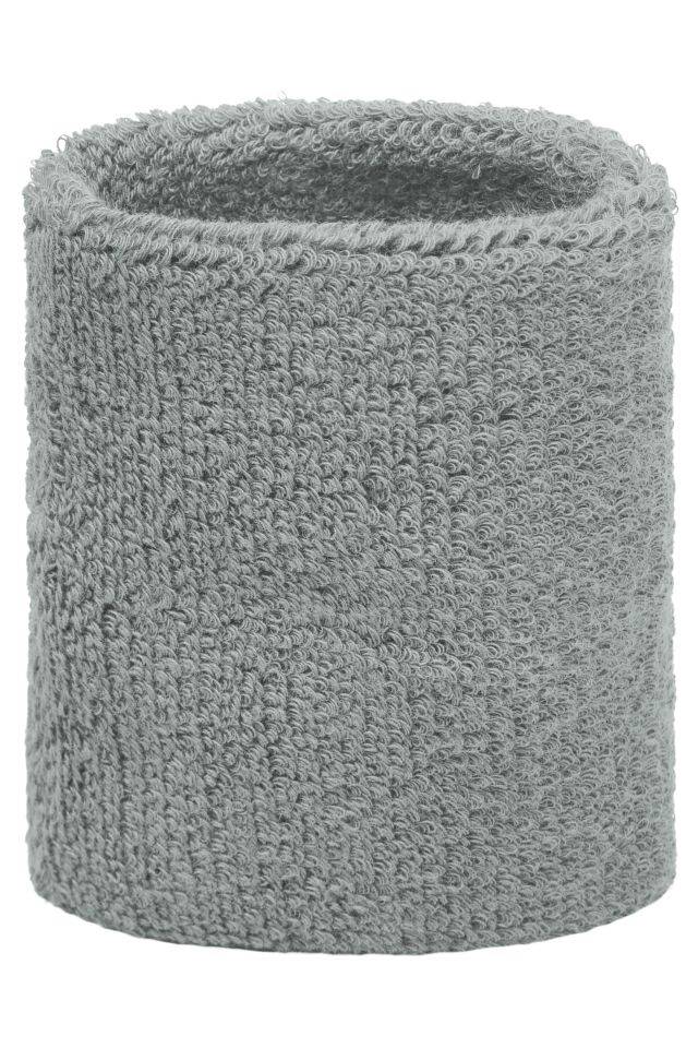 Terry Wristband Armschweißband aus weichem Frottee grau, Gr. one size