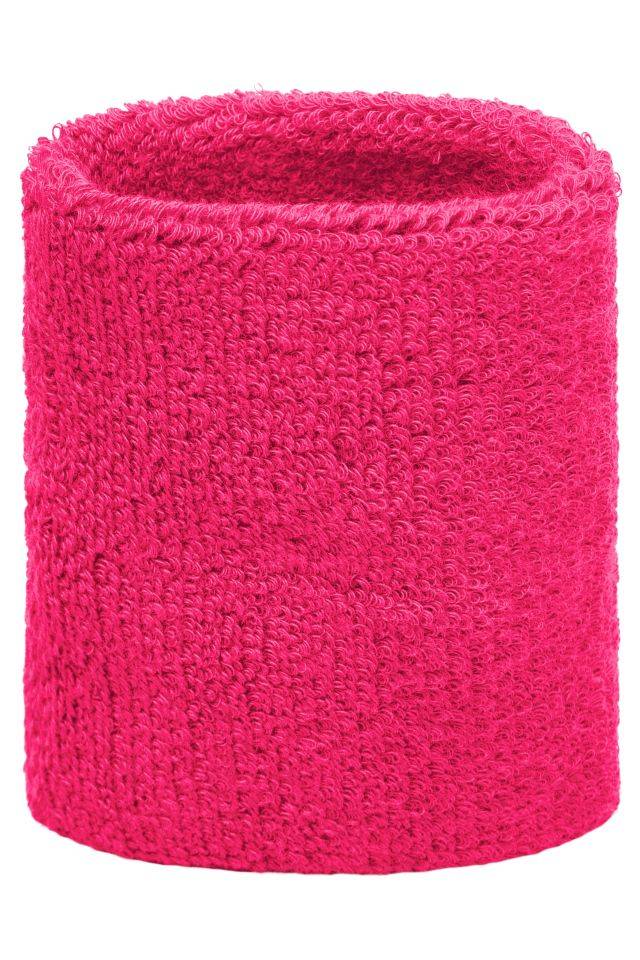 Terry Wristband Armschweißband aus weichem Frottee pink, Gr. one size
