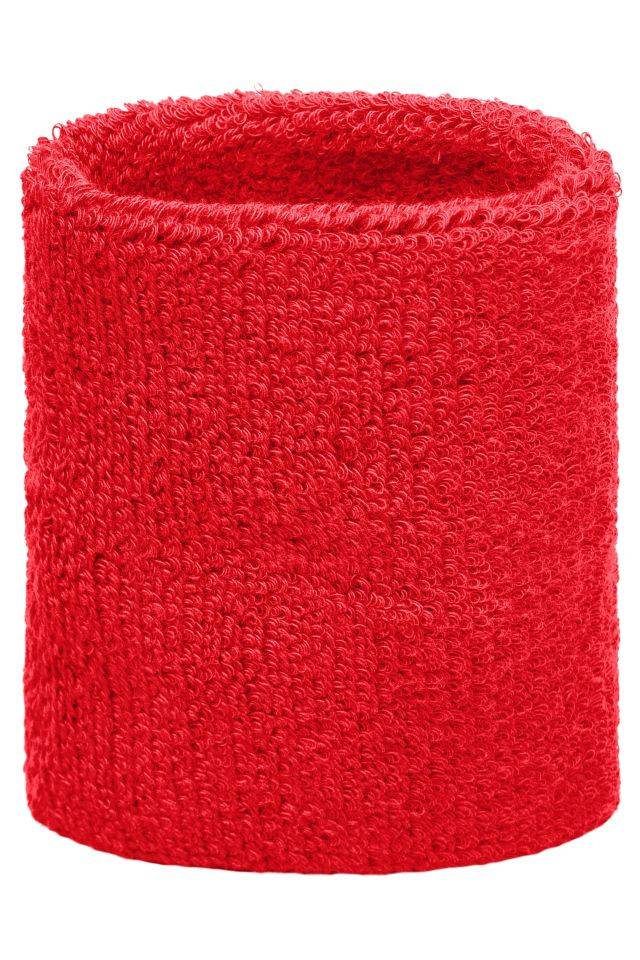 Terry Wristband Armschweißband aus weichem Frottee rot, Gr. one size