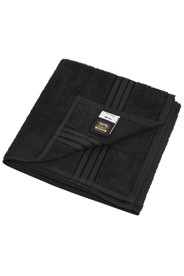 Hand Towel Handtuch in flauschiger Walkfrottier-Qualität schwarz, Gr. one size