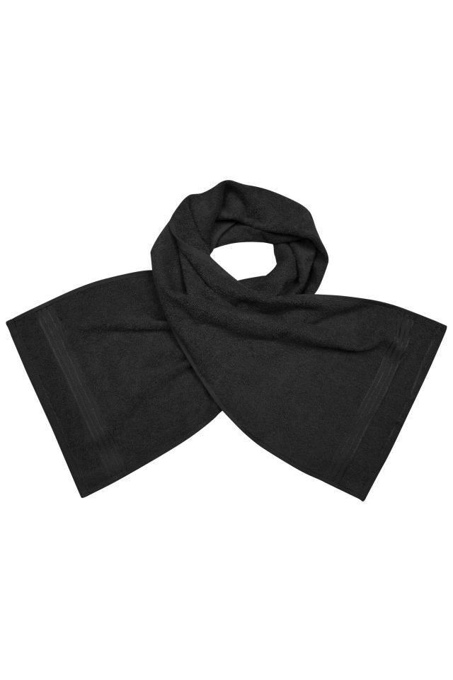Sport Towel Flauschiger Walkfrottier-Schal schwarz, Gr. one size