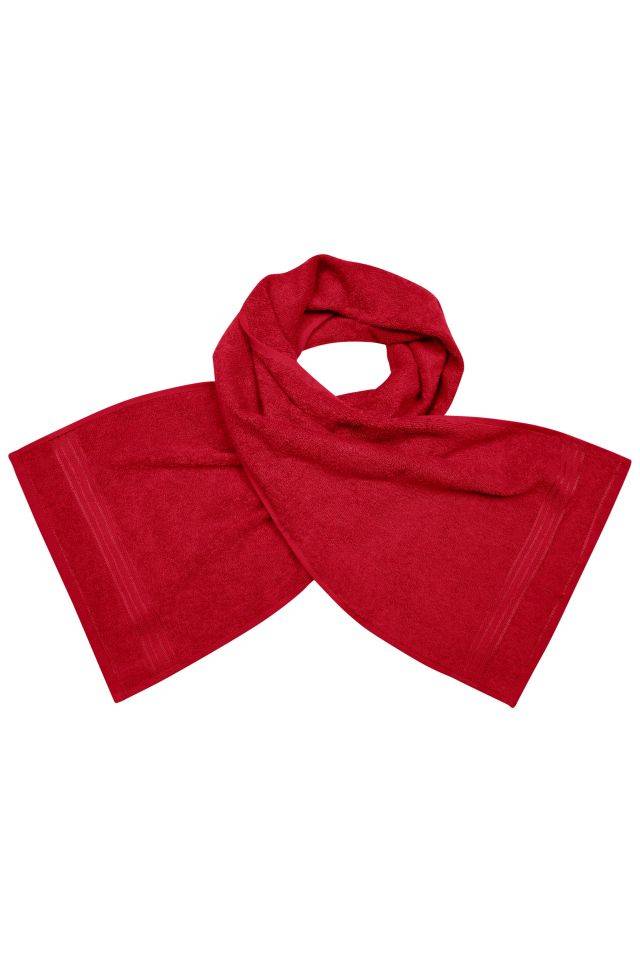 Sport Towel Flauschiger Walkfrottier-Schal rot, Gr. one size