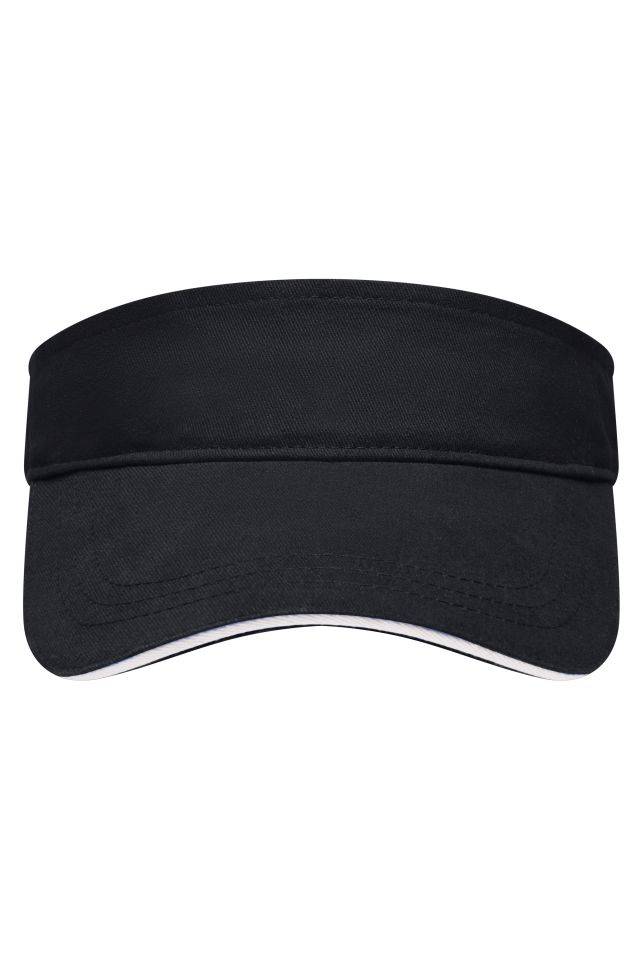 Sandwich Sunvisor Trendiger Sunvisor mit kontrastfarbigem Sandwich weiß/schwarz, Gr. one size
