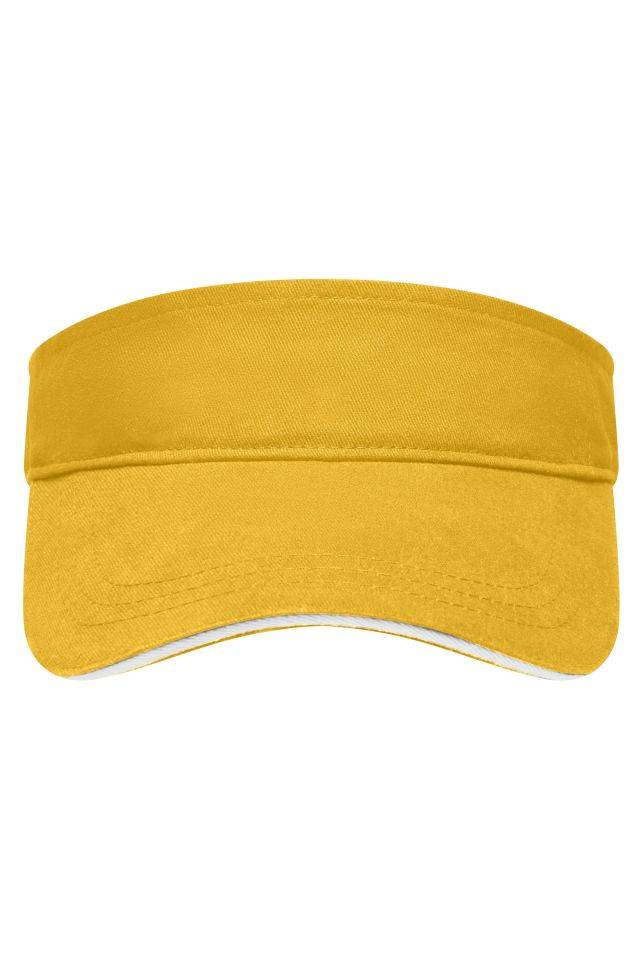 Sandwich Sunvisor Trendiger Sunvisor mit kontrastfarbigem Sandwich weiß/gelb, Gr. one size