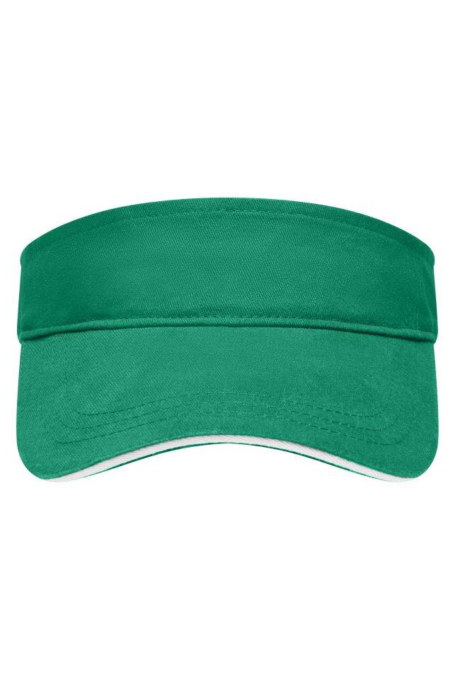 Sandwich Sunvisor Trendiger Sunvisor mit kontrastfarbigem Sandwich weiß/grün, Gr. one size