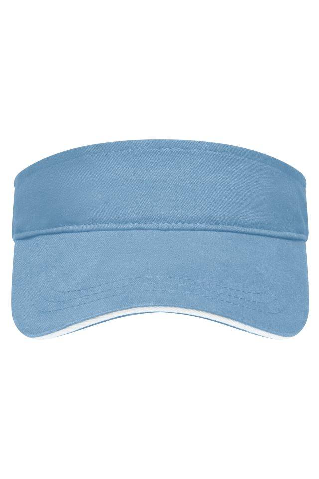 Sandwich Sunvisor Trendiger Sunvisor mit kontrastfarbigem Sandwich weiß/blau, Gr. one size