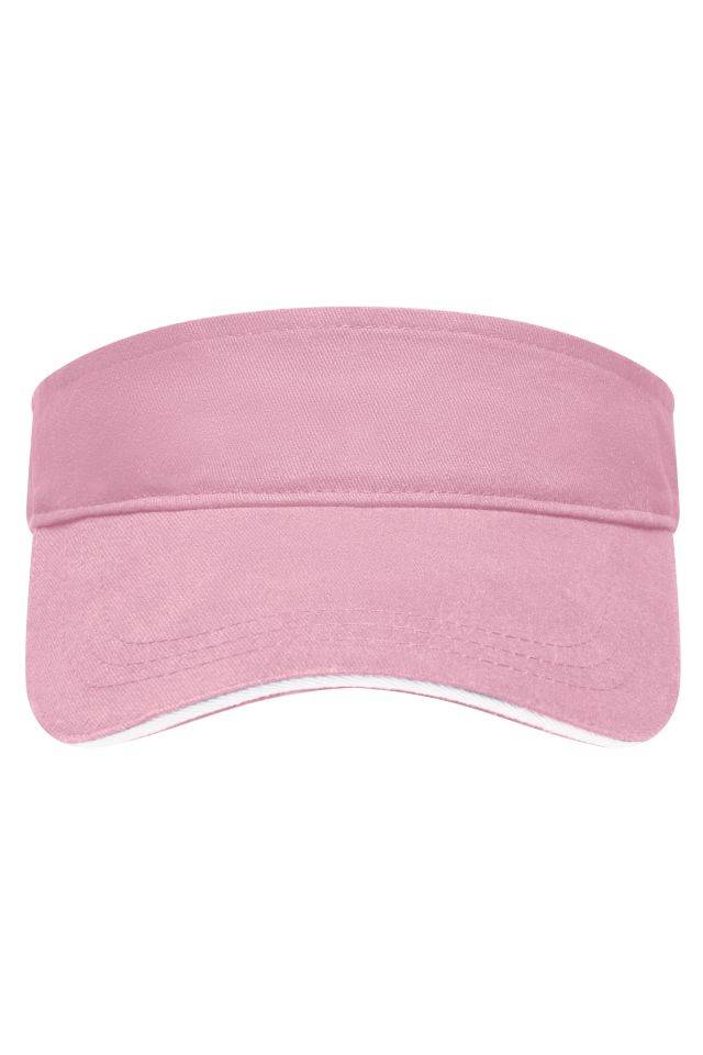 Sandwich Sunvisor Trendiger Sunvisor mit kontrastfarbigem Sandwich weiß/pink, Gr. one size