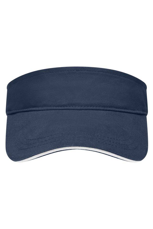 Sandwich Sunvisor Trendiger Sunvisor mit kontrastfarbigem Sandwich weiß/blau, Gr. one size