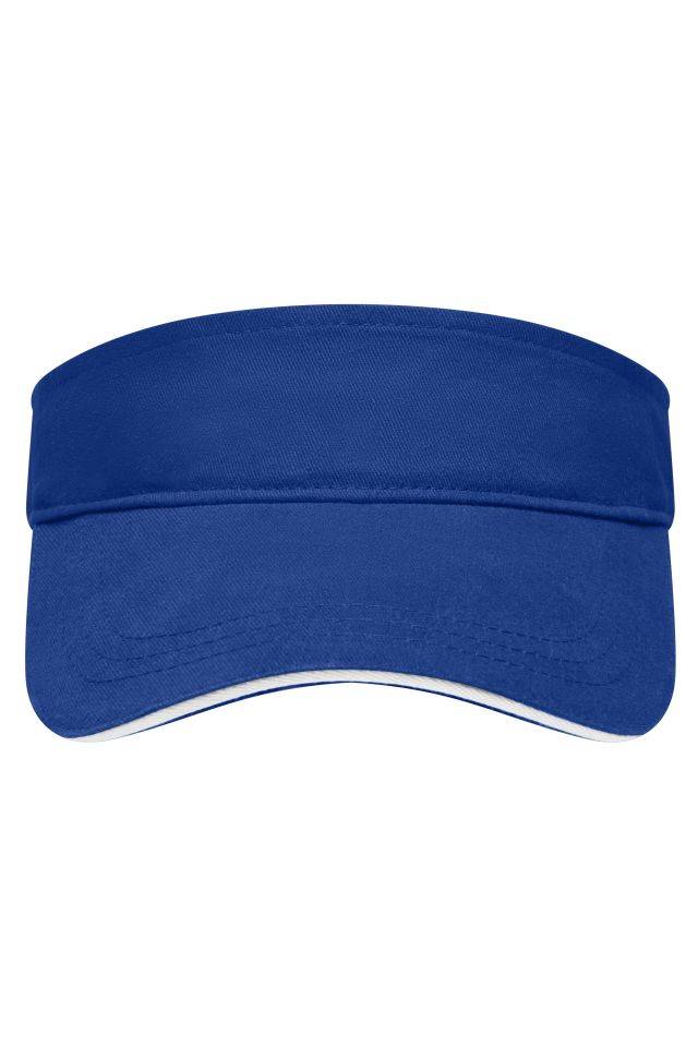 Sandwich Sunvisor Trendiger Sunvisor mit kontrastfarbigem Sandwich weiß/blau, Gr. one size