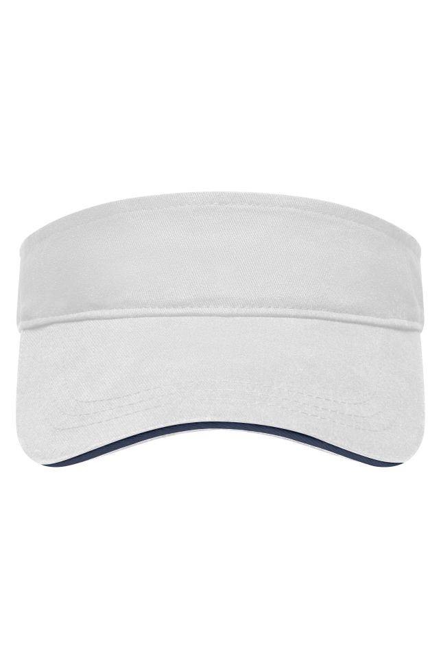 Sandwich Sunvisor Trendiger Sunvisor mit kontrastfarbigem Sandwich weiß/blau, Gr. one size