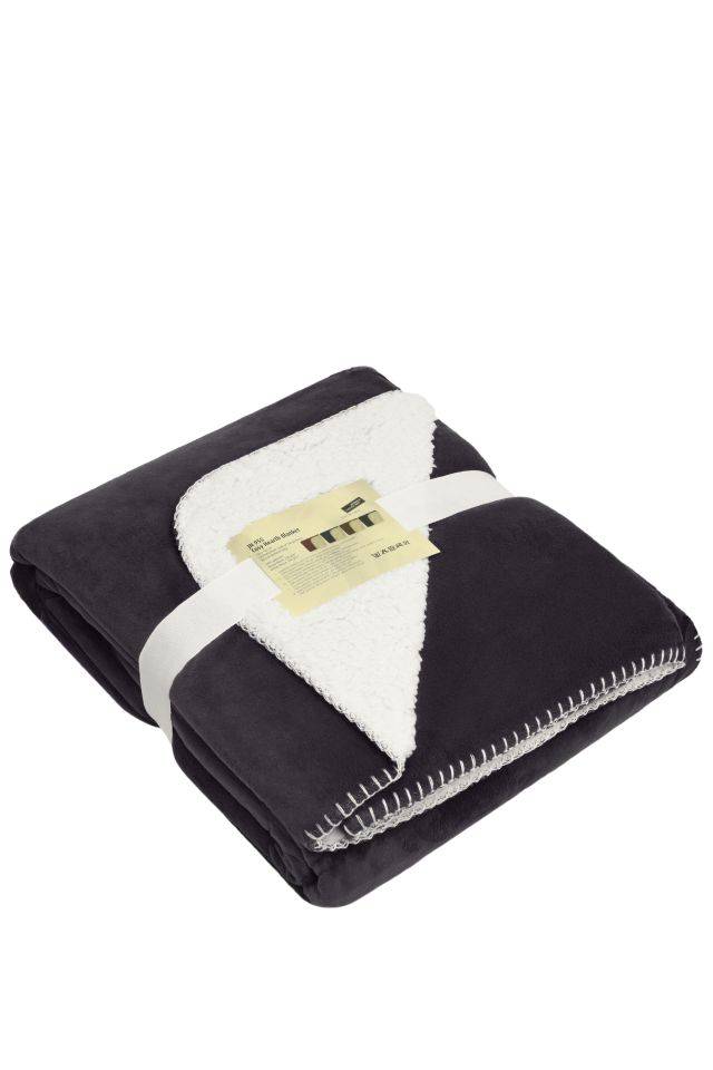 Cosy Hearth Blanket Exklusive Velours-Decke grau/braun/schwarz, Gr. one size